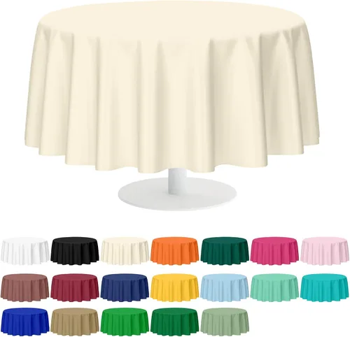 Vista 40 de Mulbozy 2 piezas de mantel de plástico negro para mesa rectangular, 54 × 108 pulgadas, fundas desechables de mesa para fiestas negras