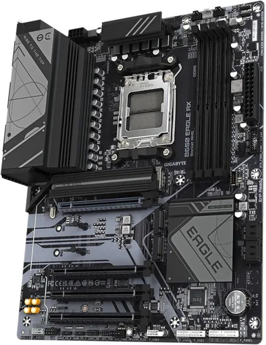 Vista 4 de GIGABYTE B650 Eagle AX AM5 LGA 1718 ATX placa base, DDR5, ranuras triple M.2 (1 PCIe 5.0, 2X PCIe 4.0), USB 3.2 Gen2x2 Tipo-C, WiFi 6E, Realtek GbE