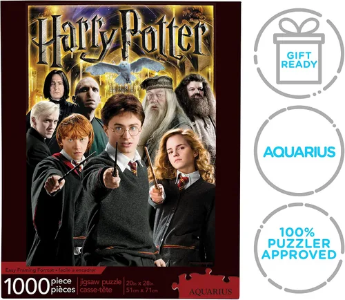 Vista 7 de AQUARIUS Collage de personajes de Harry Potter (rompecabezas de 1000 piezas) – Mercancía y coleccionables de Harry Potter con licencia oficial – Sin