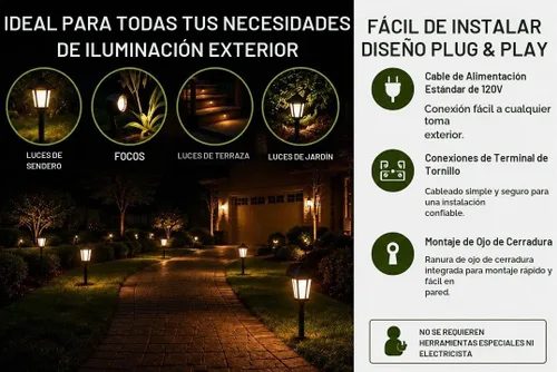 Vista 2 de 150W CA a 12V V Volt LED y halógeno -120V Volt Iluminación de paisaje de bajo voltaje para interior/exterior resistente a la intemperie
