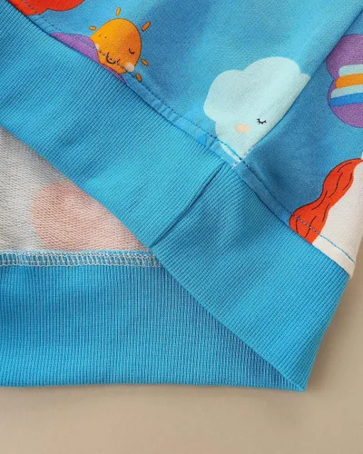 Vista 4 de HILEELANG Sudaderas de algodón para niña, estilo casual, cuello redondo, manga larga, suéter