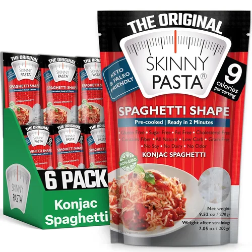 Vista 8 de Fideos konjac Skinny Pasta, 9.52 onzas, 100 % libre de olor, fideos shirataki, alimentos bajos en calorías, pasta saludable para dieta