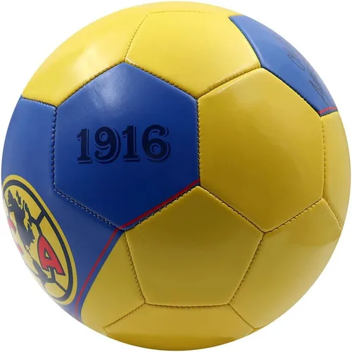 Vista 3 de Voit Club América - Balón de fútbol tamaño 5, mercancía oficial de la Liga MX con diseño Heritage Amarillo, pelota de fútbol profesional de 32