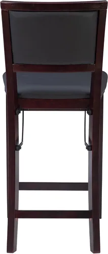Vista 12 de Linon Faulkner - Taburete plegable de 24 pulgadas, color marrón oscuro y espresso