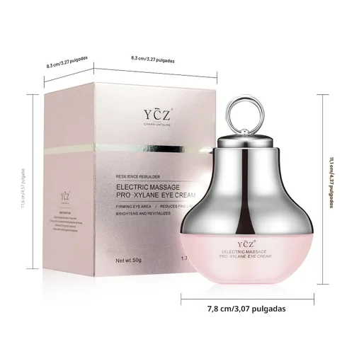 Vista 7 de Crema de masaje eléctrica Ycz para círculos oscuros, reafirmante y suavizante de líneas finas, refrescante para ojos cansados con suave vibración
