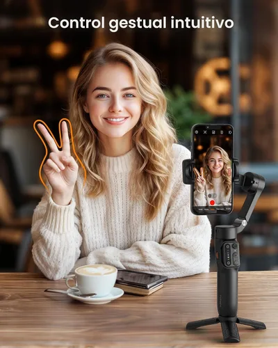 Vista 4 de Estabilizador de cardán iSteady X3 SE de hohem para iPhone, estabilizador de teléfono con control remoto desmontable, cardán plegable portátil de 3