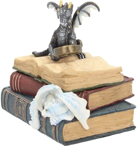 Vista 2 de Unicorn Studio WU77103AA Miniature Scholars Dragons Books - Caja de baratijas