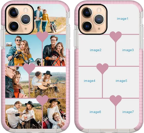 Vista 20 de Funda de teléfono personalizada para iPhone 11 Pro Max personalizada con collage de múltiples imágenes, fundas resistentes a los arañazos, a