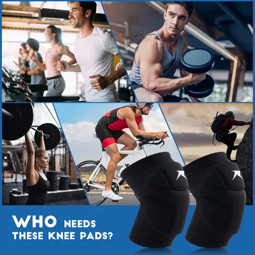 Vista 5 de Rodilleras de voleibol, protector de rodilla para niñas y mujeres con almohadillas de alta protección, rodilleras de grado profesional para correr