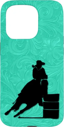 Vista 13 de iPhone 11 Barril Carreras Caballo En Turquesa Floral Estuche De Herramientas