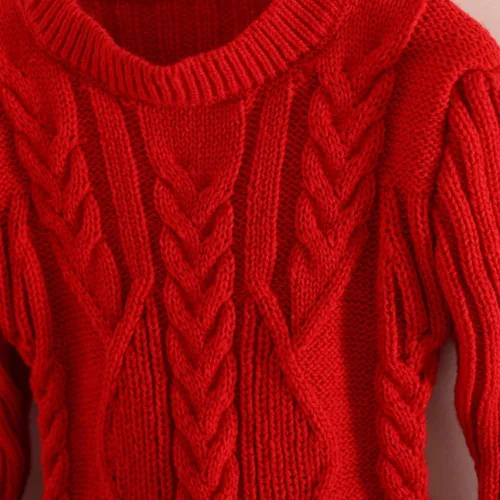 Vista 4 de Vestido suéter largo de invierno para niña, tutú