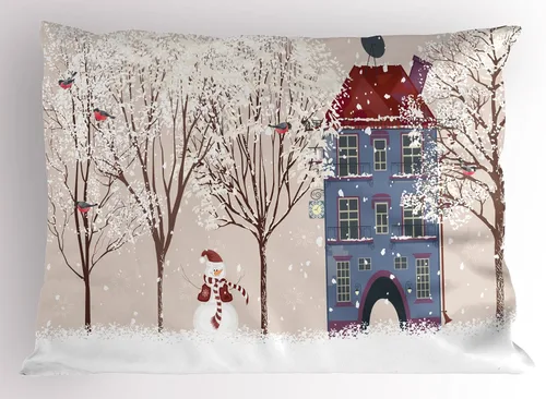Vista 80 de Lunarable Juego de 2 fundas para almohada de otoño, tema vintage otoñal con estilo granja, ilustración de flores silvestres, artículo de cama