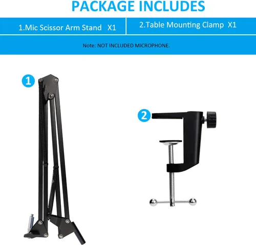 Vista 6 de Soporte de Micrófono Wave 1, Brazo de Boom Profesional Compatible con Micrófono USB de Condensador Elgato Wave 1 por SUNMON