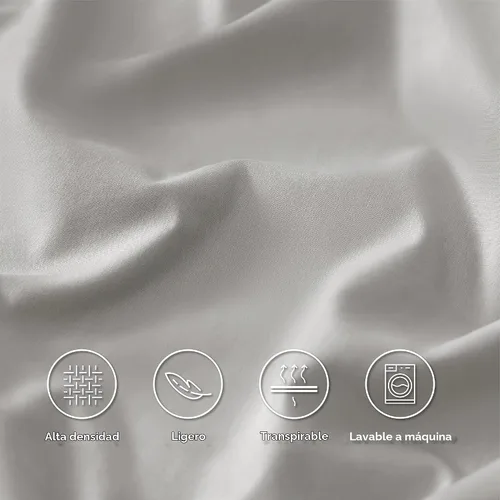 Vista 5 de Bedsure Sábanas de Percal 100% Algodón Tamaño Full, Sábanas de Cama Tamaño Full con Bolsillo Profundo de Hasta 16 Pulgadas, Transpirables y Suaves
