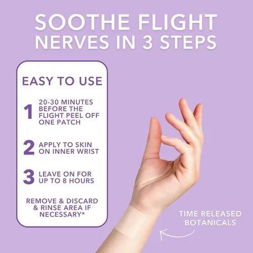 Vista 5 de Laki Naturals Parche Fly Calm (1 unidad, paquete de 8) – Relaja los nervios, apoya el estrés – Ingredientes naturales para apoyar el estrés