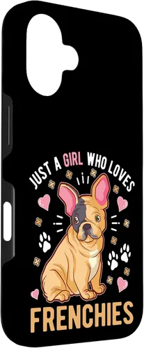 Vista 3 de Just A Girl Who Loves Frenchies Funda Bulldog Francés para iPhone 16