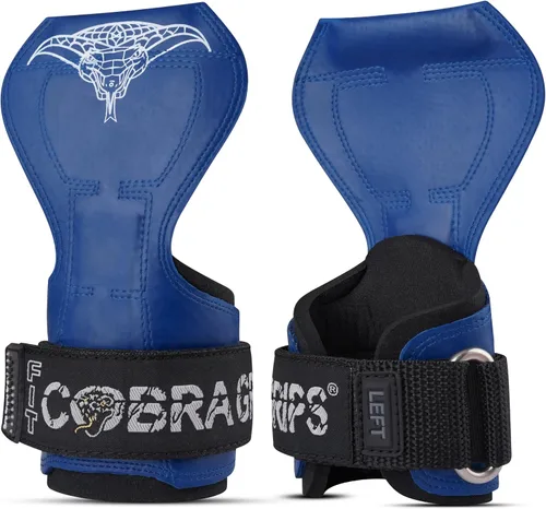 Vista 36 de Cobra Grips Weight Lifting Gloves with Adjustable Neoprene Padded Wrist Wraps - Heavy Duty Alternative to Power Lifting Hooks for Deadlifts Una goma
