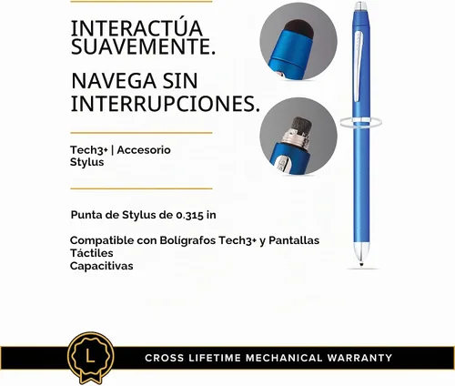 Vista 6 de Cross Tech3+ - Accesorio superior para lápiz capacitivo, 0.315 in, punta de Cromo Lustroso