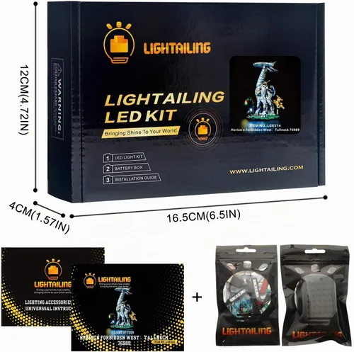 Vista 6 de Lightailing Luz para Lego 76989 Horizon Forbidden West: Tallneck - Kit de iluminación LED compatible con el modelo de bloques de construcción Lego
