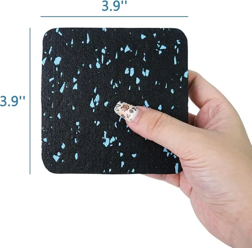 Vista 6 de Luwint Almohadillas para cinta de correr, acolchado de espuma de goma, aislamiento de sonido, antivibración, absorción de golpes, láminas