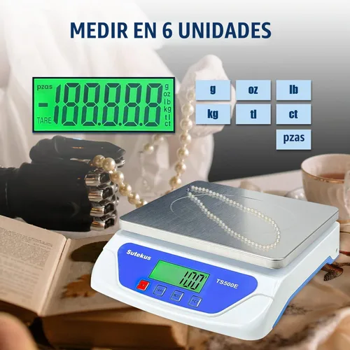 Vista 4 de Sutekus Báscula digital de 0.04 oz a 55 libras - Báscula de cocina precisa para cocina, hogar y postal