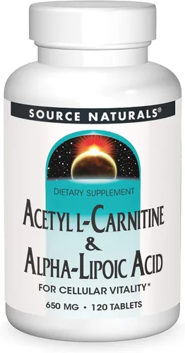 Vista 6 de Source Naturals Acetil L-carnitina y ácido alfa-lipoico 650mg - 60 Tabletas