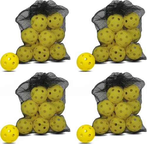 Vista 12 de 6 -Pack Pickleball Balls, 26 Holes Outdoor Pickleballs, High Elasticity & Durable Pickle Balls for All Style Pickleball Paddles Indoor Pickleballs