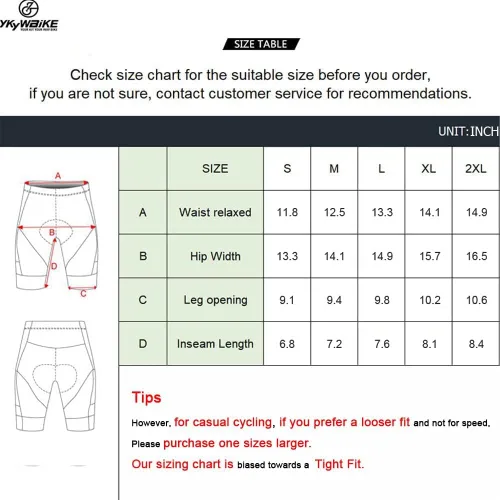 Vista 9 de YKYWBIKE Pantalones cortos acolchados para ciclismo de carretera para hombre con bolsillos antideslizantes en las piernas absorben el sudor