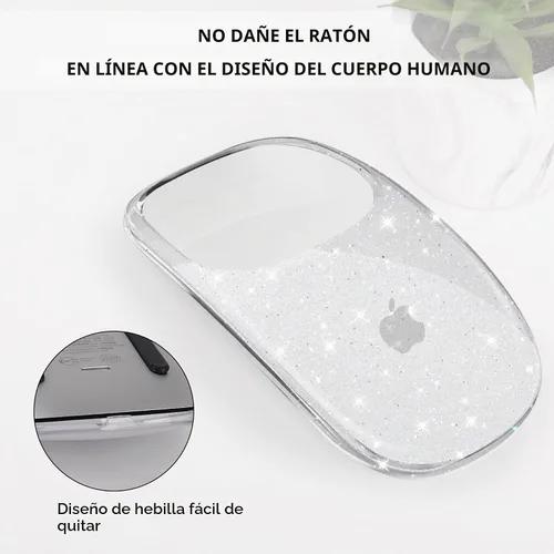 Vista 3 de B BELK - Funda compatible con Apple Magic Mouse 1 y 2, 3 capas a prueba de polvo Ultra Thin Transparent Plastic Hard Case for Magic Mouse