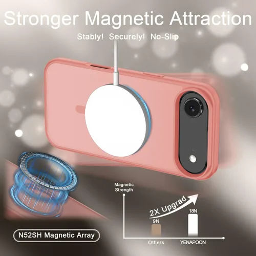 Vista 152 de Funda para Google Pixel 10 Pro XL, cubierta magnética mate, color negro Fit for MagSafe, Screen Protector included, Shockproof Military Grade
