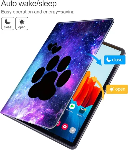 Vista 6 de Funda para tablet HD 8 Plus, funda para Kindle Fire HD 8 de 10ª generación 2020, soporte plegable de piel sintética, funda inteligente delgada