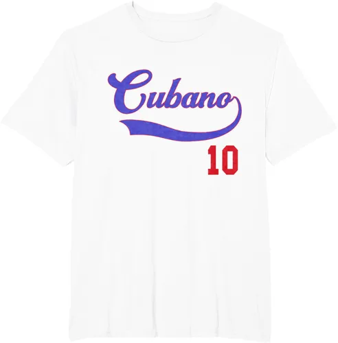 Vista 7 de Camiseta de hombre Cubano de Béisbol con argot Asere Cubano Cuba, Blanco, S
