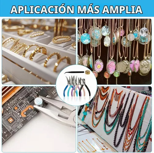 Vista 7 de Juego de alicates profesionales de joyería de 5 piezas, herramienta