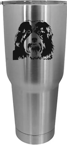 Vista 402 de Cairn Terrier - Vaso grabado con temática de perro, 30 onzas