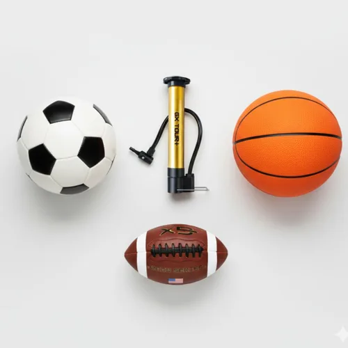 Vista 11 de Inflador de bolas con agujas humedecidas. Fácil de operar y apto para niños. Baloncesto, fútbol, fútbol y mucho más. Funda metálica duradera.