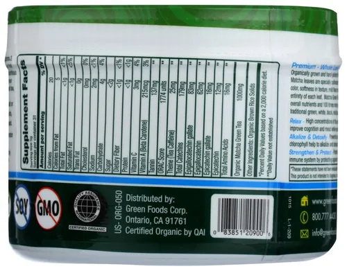 Vista 4 de Green Foods Té Verde Matcha 1 x 5.5 Oz