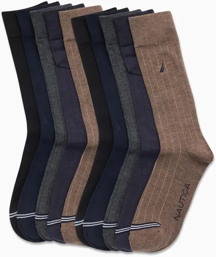 Vista 2 de Nautica Calcetines de vestir para hombre - Calcetines sólidos (10 unidades)