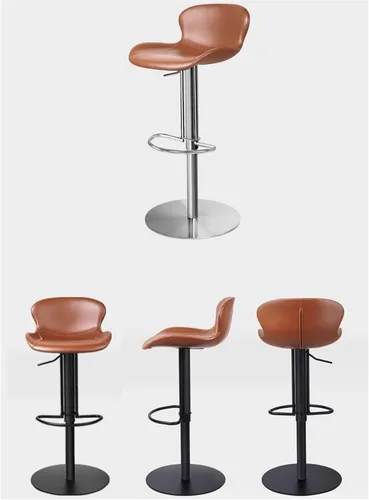 Vista 6 de BNNP Taburetes de bar altos, silla de bar que se puede levantar silla de bar alta giratoria de 360°, taburete de bar para el hogar, hotel, 1