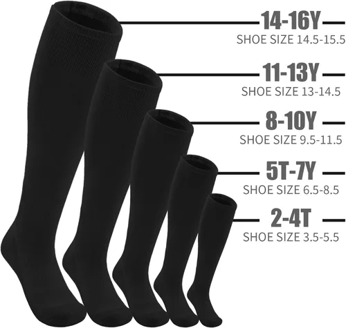 Vista 4 de QBK Conjunto combinado de calcetines y cinturón de béisbol para niños y niñas (2 pares de calcetines y 1 cinturón)