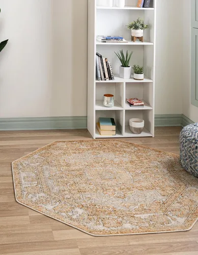 Vista 26 de Unique Loom colección Isabella - Alfombra de área Adjani (2 x 3 pies 1 pulgada, rectángulo, verde/ marfil)