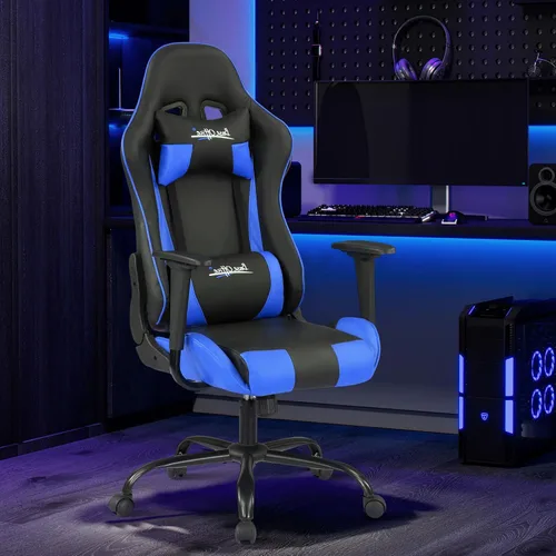 Vista 10 de Silla Gamer - Silla reclinable ergonómica de respaldo alto para juegos de PC con reposacabezas y soporte lumbar para adultos y niños de 8 a 12 años