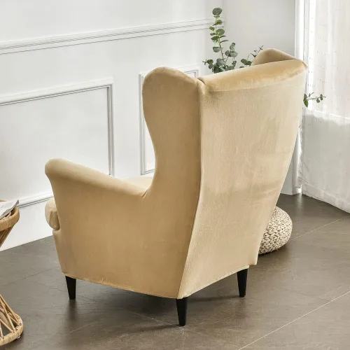Vista 4 de MIFXIN Funda para Silla de Ala, 2 Piezas, de Terciopelo Elástico, Funda para Silla Wingback con Funda de Cojín, Suave, Lavable, Protector de Muebles