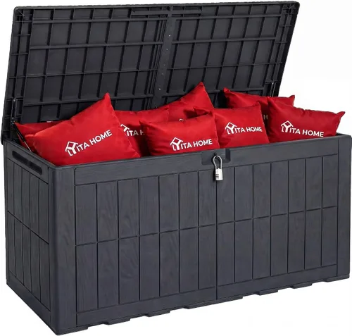 Vista 11 de YITAHOME Juego de 2 cajas de cubierta de 31 galones Negro