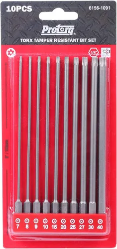 Vista 6 de Protorq TORX PLUS IPR, Bits de seguridad a prueba de manipulación Torx Plus de 5 puntas (IPR 7-IPR 40), 25mm, 10 piezas, acero S2 de alta calidad