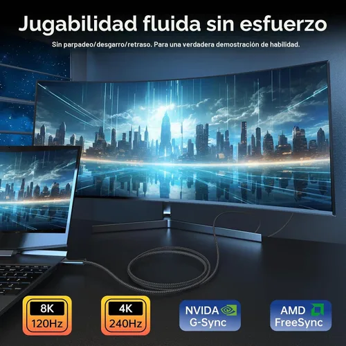 Vista 5 de Cable USB C a DisplayPort bidireccional de 16K DisplayPort a USB C 8K a