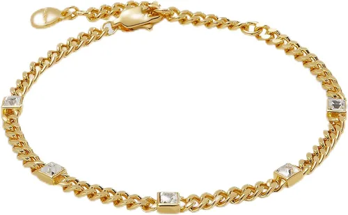 Vista 6 de Alex and Ani September Birthstone Sapphire Curb Chain Bracelet Dorado