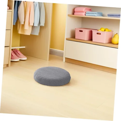 Vista 8 de BESPORTBLE Fundas para taburetes de bar, fundas de cojín para taburetes, fundas redondas lavables para sillas de 14 a 17 pulgadas (gris)
