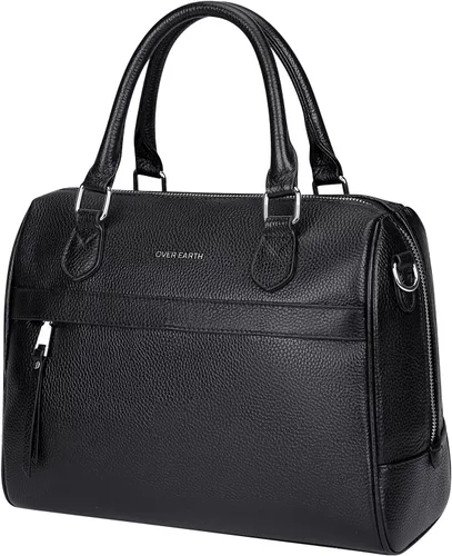 Vista 2 de Over Earth Bolso bandolera de cuero genuino con asa superior para mujer