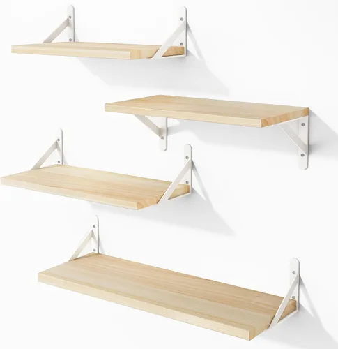Vista 23 de YGEOMER Estantes flotantes para pared, estantes de pared negros de diferentes tamaños para sala de estar, baño, dormitorio, cocina, decoración