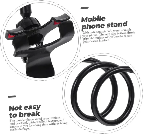 Vista 5 de Soporte para teléfono con clip, soporte para computadora portátil, multifuncional, ajustable, para teléfono celular, soporte para computadora